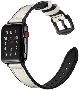 4wrist Bőr óraszíj Apple Watch-hoz - White 42/44/45/49 mm