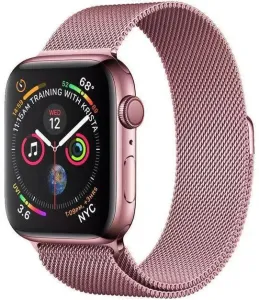 4wrist Milánói acél szíj Apple Watch - Rózsaszín 42/44/45/49 mm