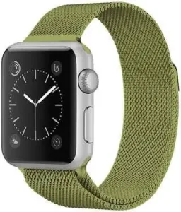 4wrist Milánói acél szíj Apple Watch - Zöld citrom 42/44/45/49 mm