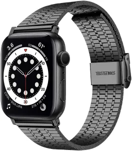 4wrist Milánói óraszíj Apple Watch-hoz 42/44/45/49 mm - Black #1291196