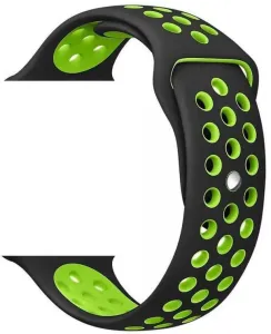 4wrist Szilikon szíj Apple Watch - Fekete/Zöld 42/44/45/49 mm