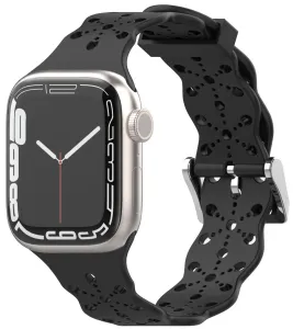 4wrist Szilikon szíj Apple Watch-hoz - 42/44/45/49 mm - Black #1291185