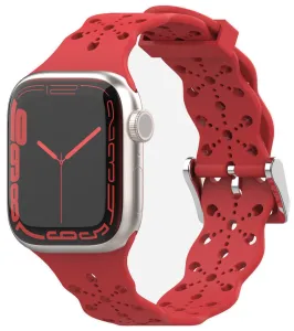 4wrist Szilikon szíj Apple Watch-hoz - 42/44/45/49 mm - Red #1291183