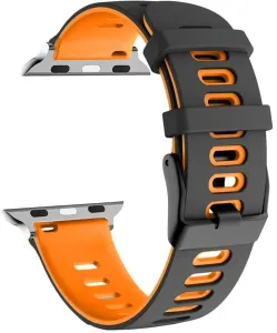 4wrist Szilikon szíj Apple Watch-hoz - Black/Orange 38/40/41 mm
