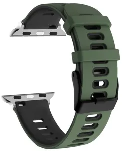 4wrist Szilikon szíj Apple Watch-hoz - Green/Black 42/44/45/49 mm