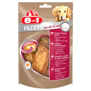 80g 8in1 Pro Skin & Coat csirkemellfilé S méret kutya snack
