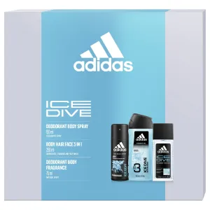 Adidas Ice Dive - dezodor permet 75 ml + tusfürdő 250 ml + dezodor spray 150 ml