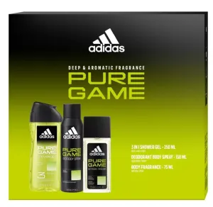 Adidas Pure Game - dezodor szórófejjel 75 ml + dezodor spray 150 ml + tusfürdő 250 ml
