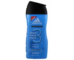 Adidas Tusfürdő és sampon férfiaknak 3 az 1-ben Body Hair Face After Sport (Shower Gel & Shampoo) 400 ml