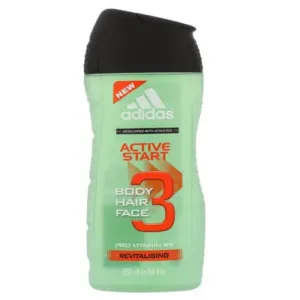 Adidas Tusfürdő és sampon férfiaknak 3 az 1-ben Hair & Body Active Start (Shower Gel, Shampoo, Face Wash) 400 ml