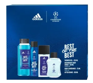 Adidas UEFA Best Of The Best - after shave 100 ml + dezodor szórófejjel 75 ml + tusfürdő 250 ml + dezodor spray 150 ml