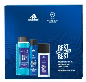 Adidas UEFA Best Of The Best - dezodor szórófejjel 75 ml + tusfürdő 250 ml + dezodor spray 150 ml