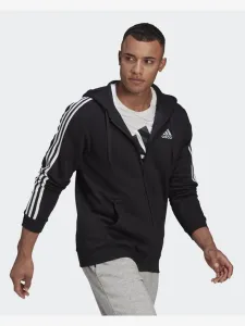adidas Performance Essentials Fleece 3-Stripes Full-Zip Melegítőfelső Fekete