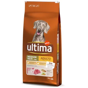 2x12kg Ultima Medium / Maxi Adult marhahús - Száraz kutyatáp #1255096