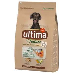 3kg Ultima Nature Medium/Maxi lazac száraz kutyatáp
