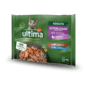 96x85g Ultima Cat Sterilized  marha & tonhal nedves macskatáp 20% kedvezménnyel!