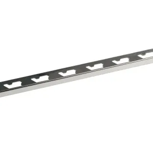 Négyzet alakú alumínium profil Edge S-steel Superpolished 2500/23/10 mm