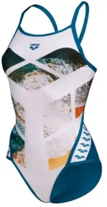 Arena planet swimsuit super fly back white/blue cosmo xl - uk38
