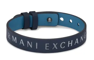 Armani Exchange Stílusos férfi bőr karkötő AXG0106040