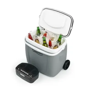 Auna Picknicker Trolley Music Cooler, hűtődoboz, bőrönd, 36 l, BT hangfal, szürke