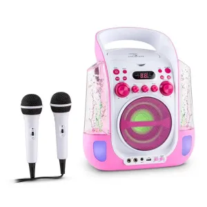 Auna Kara Liquida, karaoke rendszer, CD, USB , MP3, szökőkút, LED, 2 x mikrofon, hordozható #28527