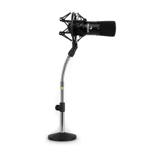 Auna Készlet stúdió kondenzátor mikrofon, asztali mikrofonállvány, tartóval együtt