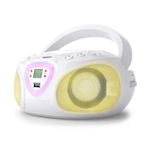 Auna Roadie CD Boombox UKW rádió, Fényjáték, CD lejátszó, Bluetooth 5.0 #28630