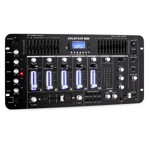 Auna Pro Kemistry 3 B, 4 csatornás DJ keverőpult, bluetooth, USB, SD, phono, fekete