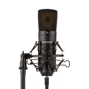 Auna Pro MIC-920B USB kondenzátor mikrofon, stúdió, USB, nagymembrános mikrofon, fekete