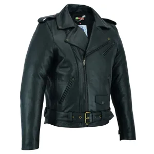 Bőr motoros kabát BSTARD BSM 7830  fekete  XL
