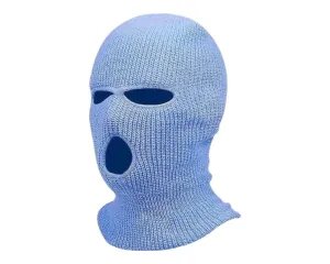 Balaclava - kötött maszk 3 nyílással (kék)