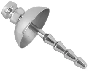 Penisplug - fém húgycsőtágító (ezüst)