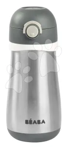 Ivó palack bidon dupla falú Stainless Steel Bottle Beaba Mineral Grey 350 ml rozsdamentes acélból szürke 18 hó-tól BE913540