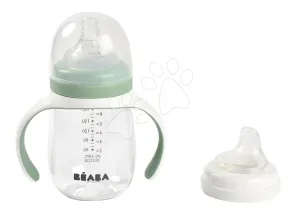 Tanuló ivó palack Bidon 2in1 Training Bottle Beaba Sage Green 210 ml zöld 4 hó-tól