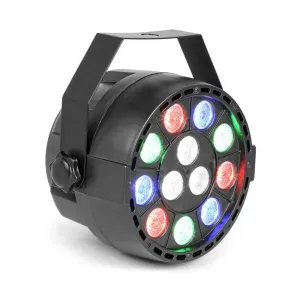 Beamz Party, UV Par reflektor, 15 W, 12 x UV LED, DMX és önálló üzemmód, LED kijelző, fekete