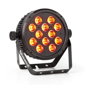 Beamz BT310 FlatPAR reflektor, 12 x 6W 4-in-1 LED, RGBAW, DMX, IR távirányító