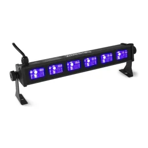 Beamz BUV63, LED fénysorompó, 6 x 3 W UV LED dióda, fekete
