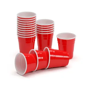BeerCup Nadal, piros feles poharak, 2 Oz, 50 ml, poharak alkoholra, újrafelhasználható, robusztus #32289