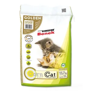 25 l (kb. 15,7 kg) Benek Super Corn Cat Golden macskaalom