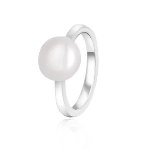 Beneto Elegáns ezüst gyűrű valódi gyönggyel AGG29 50 mm