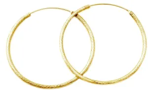 Beneto Fényűző aranyozott ezüst karika fülbevaló AGUC1240/N-GOLD 5,5 cm