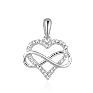 Beneto Romantikus ezüst medál cirkónium kövekkel Végtelen szerelem AGH595