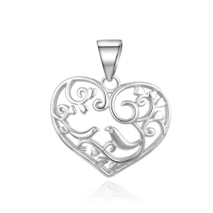 Beneto Romantikusezüst szív alakú medál AGH673