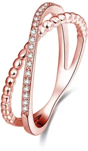 Beneto Rózsaszín aranyozott dupla ezüst gyűrű AGG195 50 mm