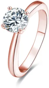 Beneto Rózsaszín aranyozott ezüst gyűrű kristályokkal AGG201 50 mm