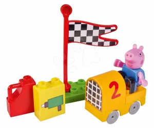 Épitőjáték Peppa Pig Starter Sets PlayBIG Bloxx figurával az autóban 1,5-5 évesnek