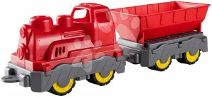 Tehervonat Mini Train With Wagon Power Worker BIG billenő kocsival hossza 45 cm piros 24 hó-tól