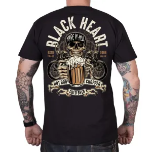 Póló BLACK HEART Beer Biker  fekete  M