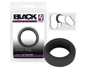 Black Velvet - vastagfalú péniszgyűrű (3,8cm) - fekete #319586