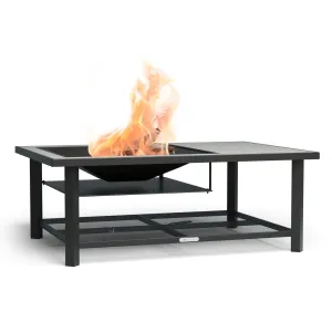Blumfeldt Merano Avanzato L, 3 az 1-ben tűzrakóhely grill funkcióval, használható asztalként, 122 x 87 cm #1528285